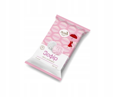 Zefir Biało Różowy Jaco 350g pyszne pianki