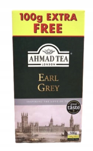 Herbata Czarna liściasta Earl Gray Ahmad Tea 500g+100g GRATIS