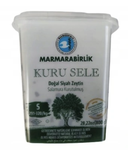 Oliwki czarne z pestką Kuru Sele S 800g MARMARABIRLIK