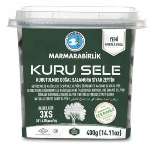 Oliwki Marmarabirlik Kuru Sele czarne suszone 400g 3XS