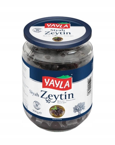 CZARNE OLIWKI Drylowane YAYLA NATURALNE DUŻE 500G Turcja