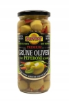 Zielone Oliwki z papryką Peperoni OSTRA 485g