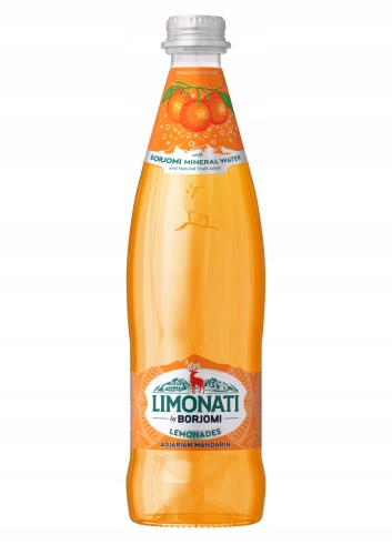 Lemoniada Gruzińska MANDARIN Napój gazowany Borjomi 500 ml szkło Gruzja